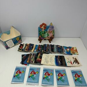 Little Mermaid 1991 PRO-SET Lot Box 5 SEALED PACKS Activity Stand Up Sticker Z6